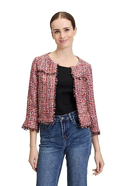 Cartoon Jackenblazer "Cartoon Damen Tweedblazer mit Fransen", Fransen günstig online kaufen