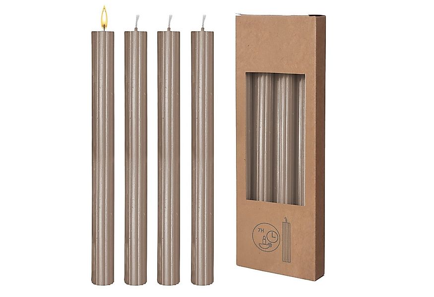 Spetebo Tafelkerze Echtwachs Stabkerzen geriffelt 8er Pack (Anzahl, 1-tlg., günstig online kaufen