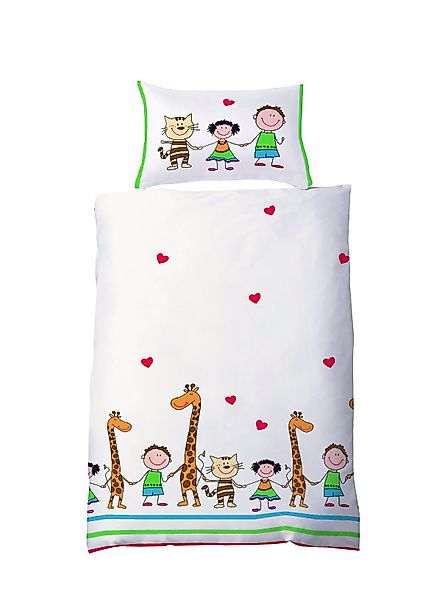 fleuresse Babybettwäsche 100x135cm Giraffen und Katzen günstig online kaufen