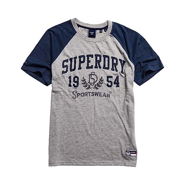 Superdry Track & Field Raglan Kurzarm T-shirt L Grey Marl günstig online kaufen