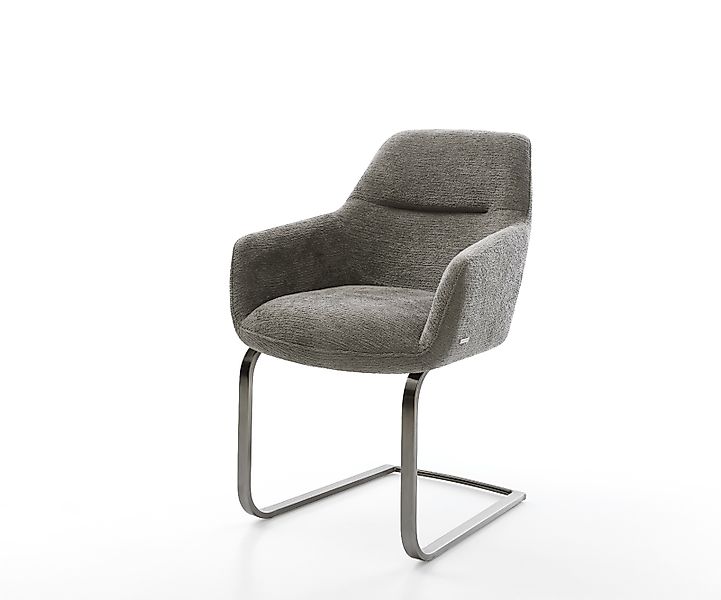 Freischwinger Pejo-Flex Bouclé Soft Schlamm Freischwinger flach Graphit Tas günstig online kaufen
