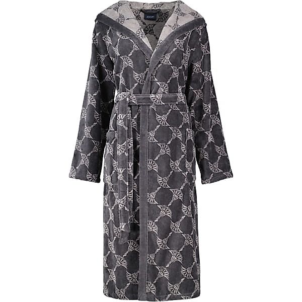 JOOP Damen Bademantel Cornflower Kapuze 1646 - Farbe: Anthrazit - 77 - M günstig online kaufen