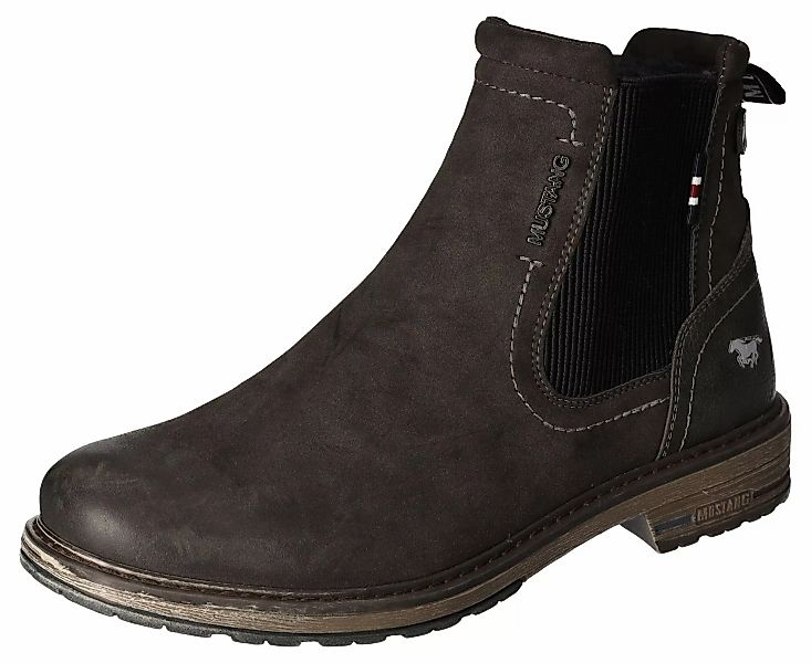 Mustang Shoes Chelseaboots, Schlupfboots, Stiefelette, Blockabsatz, seitlic günstig online kaufen