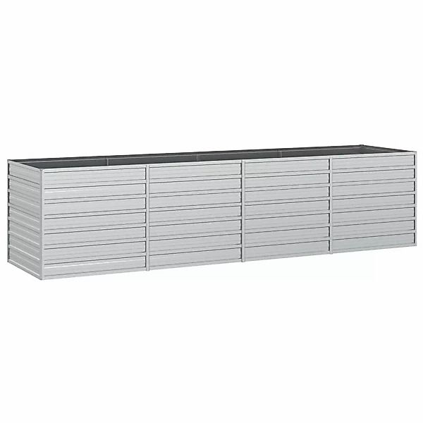 vidaXL Garten-Hochbeet 320x80x77 cm Stahl Silber 1085256 günstig online kaufen