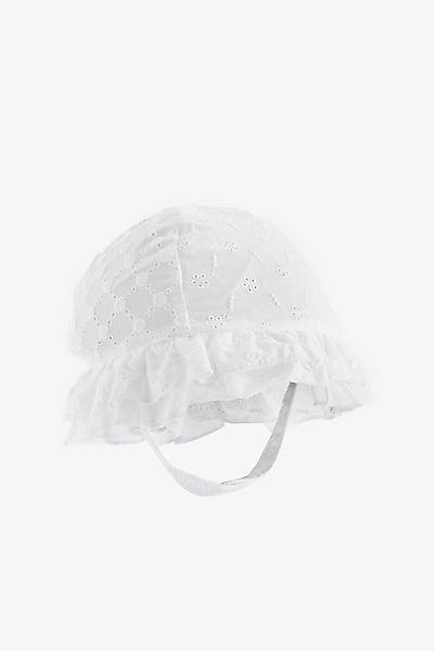 Next Erstlingsmütze Rüschenmütze mit Lochstickerei (1-St) günstig online kaufen
