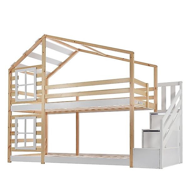 Welikera Kinderbett Kinderbett Baumhaus mit Schublade,Rausfallschutz 90x200 günstig online kaufen