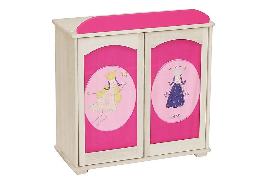 roba® Puppenkleiderschrank Holz natur, Möbel zum Verstauen von Puppenzubehö günstig online kaufen