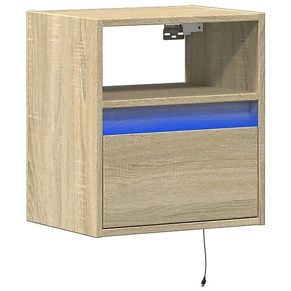 vidaXL TV-Wandschrank mit LED-Beleuchtung Sonoma 41x31x45 cm 852317 günstig online kaufen