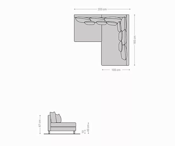 DELIFE Ecksofa Clovis, Braun Antik Optik Ottomane Rechts Ecksofa Modulsofa günstig online kaufen