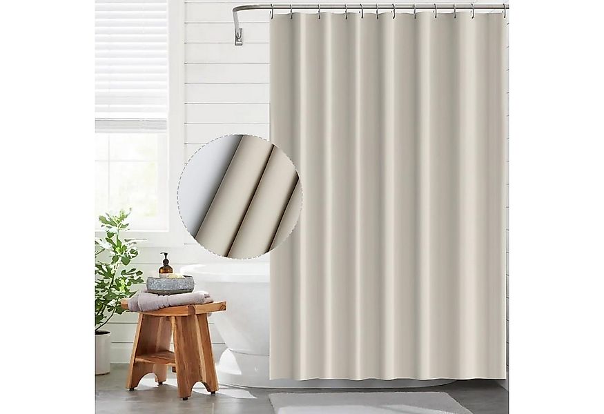 Funria Duschvorhang Duschvorhang Beige 120x200 cm Anti-schimmel Wasserdicht günstig online kaufen