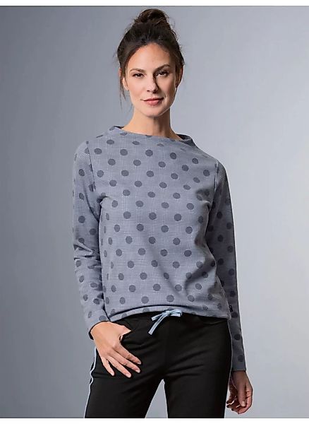 Trigema Sweatshirt "TRIGEMA Langarmshirt mit Glencheck-Muster" günstig online kaufen