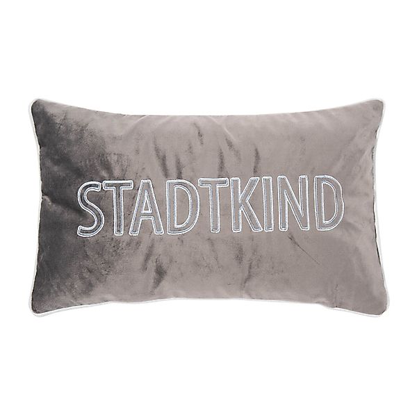 PAD Dekokissen Letters Stadtkind Blue-Grey, Schriftzug günstig online kaufen