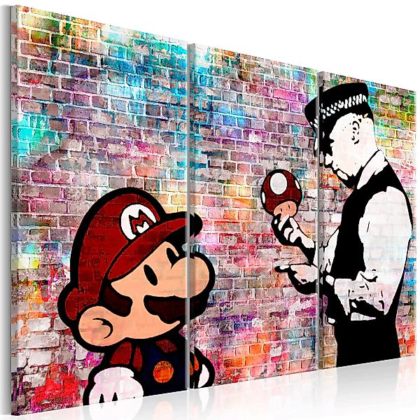 Wandbild - Rainbow Brick (Banksy) günstig online kaufen