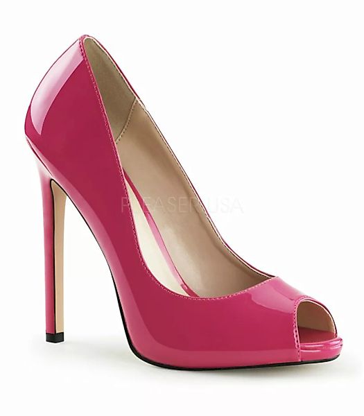 Stiletto Peeptoes SEXY-42 - Lack Hot Pink (Schuhgröße: EUR 44) günstig online kaufen
