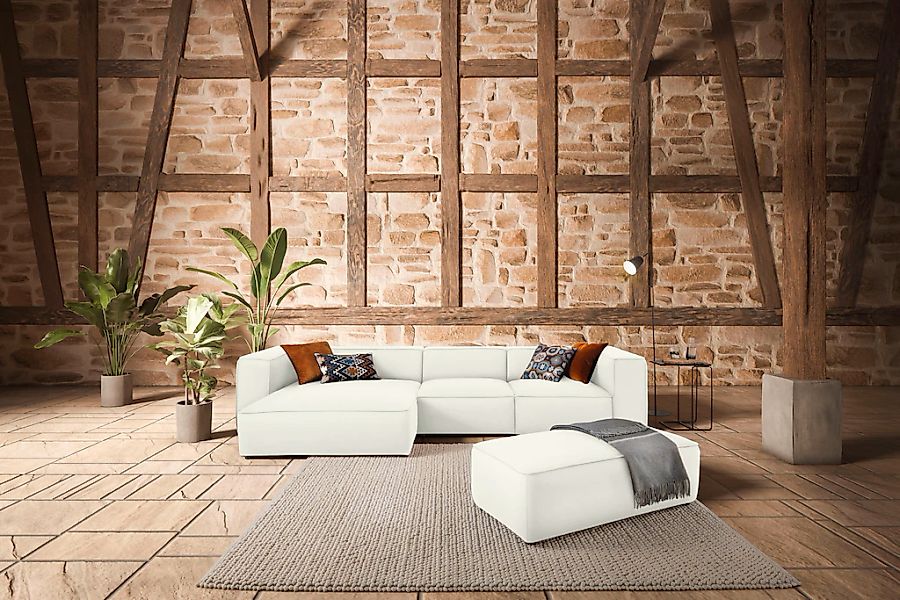 W.SCHILLIG Ecksofa "around-the-block", mit eleganter Biese, mit Federkern, günstig online kaufen