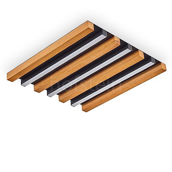 hofstein Deckenleuchte moderne Deckenlampe aus Metall/Holz/Kunststoff günstig online kaufen