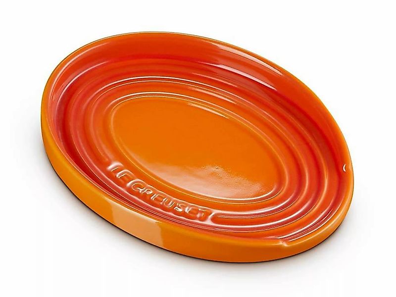 Le Creuset Kochlöffelablage Oval Kochlöffelhalter Steinzeug Ofenrot günstig online kaufen