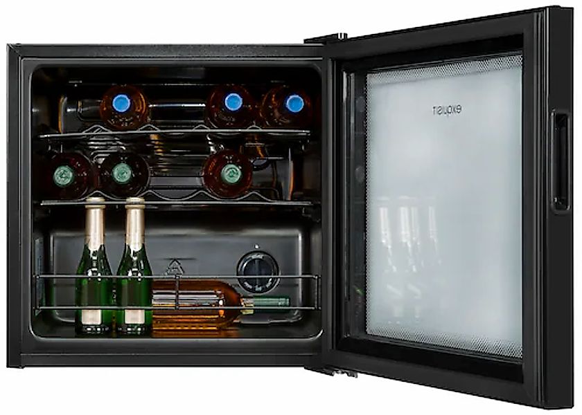 exquisit Weinkühlschrank »WS1-12-GT-030G schwarzPV«, für 14 St. Standardfla günstig online kaufen