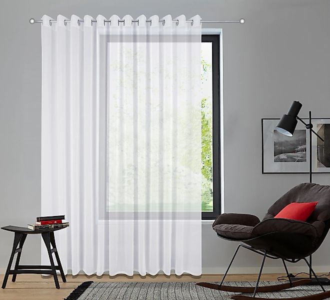 my home Gardine "Dolly" Ösen 1 Stk. tlg. gewebt, Polyester günstig online kaufen