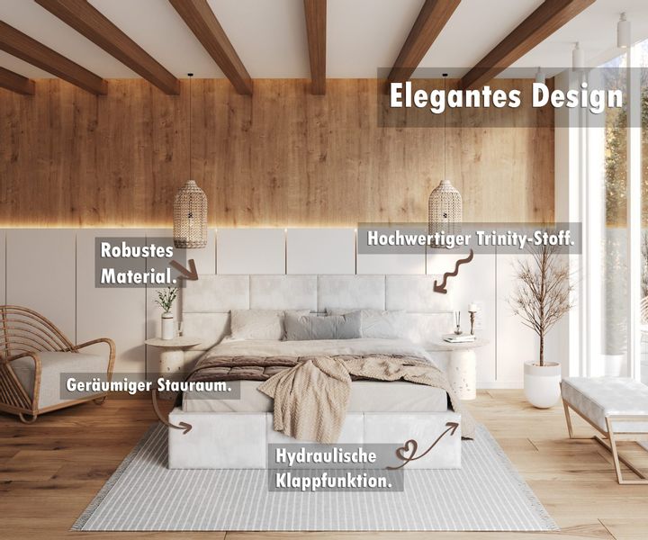 FDM Polsterbett Bettrahmen Bettgestell 90x200, 120x200, günstig online kaufen