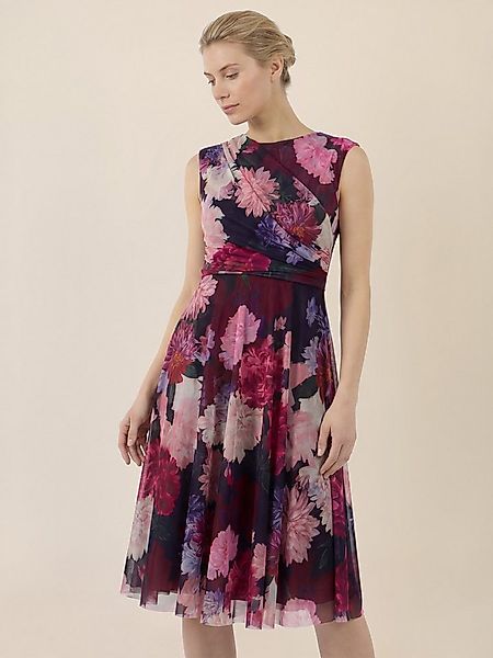 Apart Midikleid mit Blumenprint und Drapierung günstig online kaufen