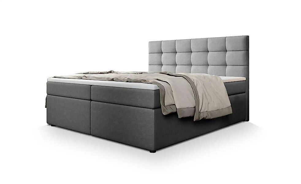 MASSENO Boxbett mit Bettkasten Palma ¦ grau ¦ Maße (cm): B: 180 H: 120 Bett günstig online kaufen