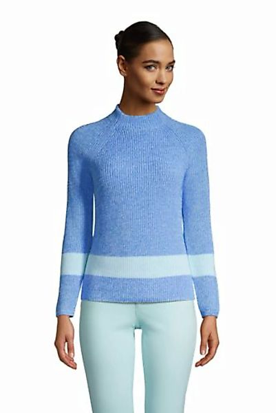 Shaker-Pullover DRIFTER mit Stehkragen, Damen, Größe: L Normal, Blau, Baumw günstig online kaufen