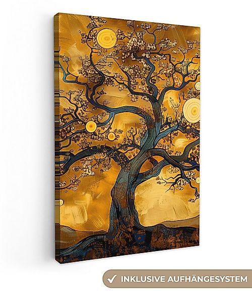 OneMillionCanvasses® Leinwandbild Baum - Baum des Lebens - Abstrakt - Gold, günstig online kaufen