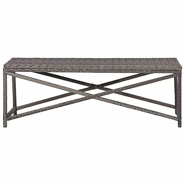 Gartenbank 120 Cm Poly Rattan Grau günstig online kaufen