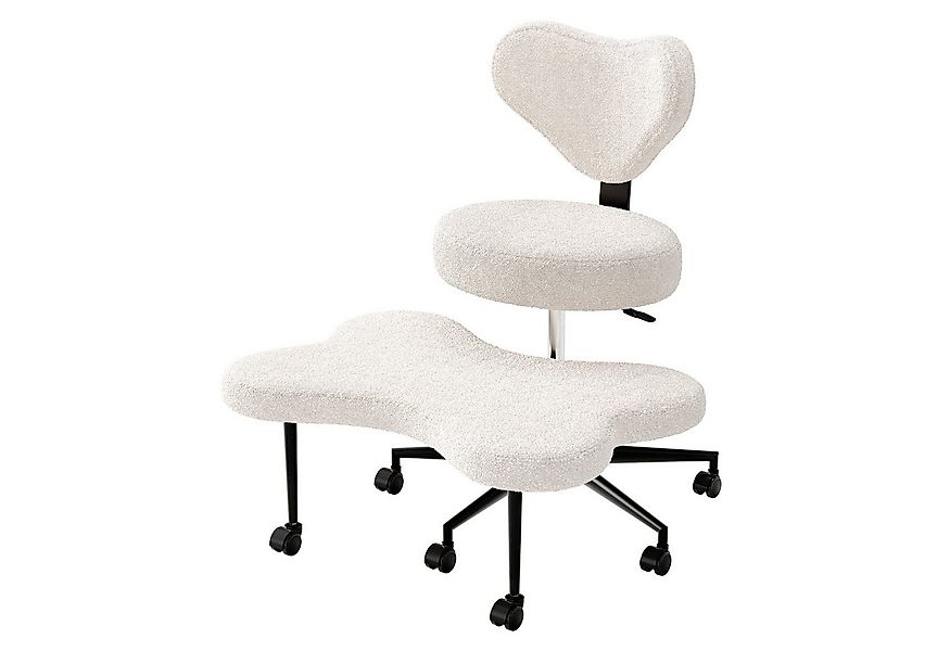 Pinmoco Polsterstuhl Pinmoco Bürostuhl mit höhenverstellbaren Rollen, rosa günstig online kaufen