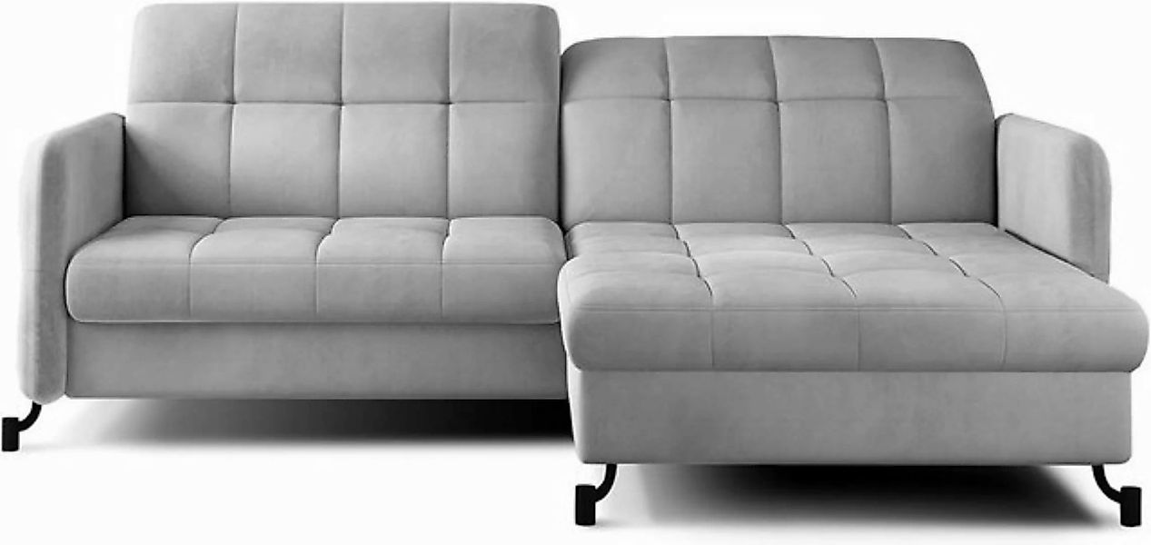 MOEBLO Ecksofa aus Samt KEATING, Couch für Wohnzimmer, Schlafsofa Sofagarni günstig online kaufen