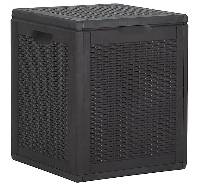 furnicato Gartenbox Garten-Aufbewahrungsbox 90 L Schwarz PP Rattan (1 St) günstig online kaufen