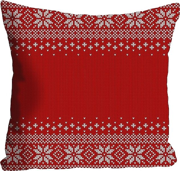 queence Dekokissen »Tabea«, Kissenhülle,Weihnachten,Rot,Festlich,Weihnachts günstig online kaufen
