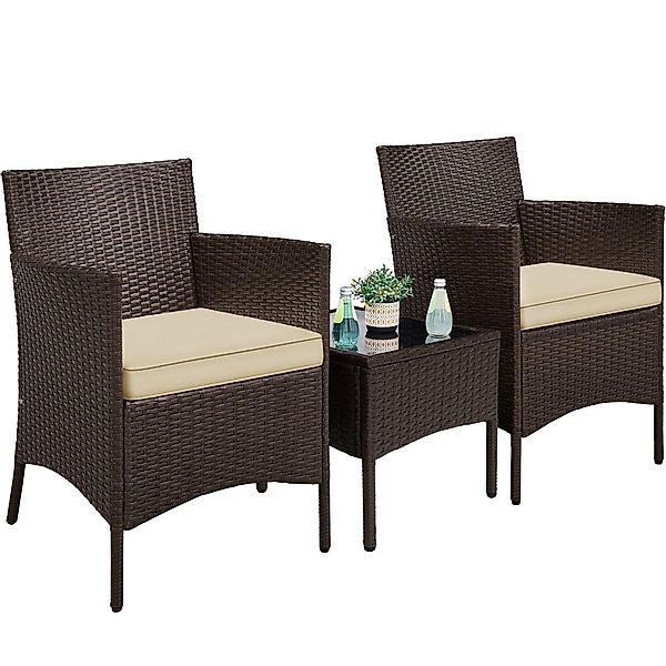 Yaheetech Balkonset, Gartenmöbel-Set 3 TLG. inkl. günstig online kaufen