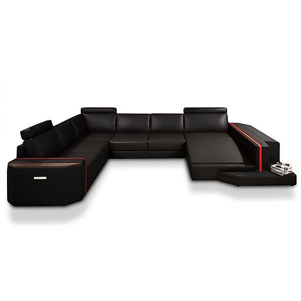 JVmoebel Ecksofa Wohnlandschaft Ledersofa Ecksofa mit USB Sofa Couch Polste günstig online kaufen