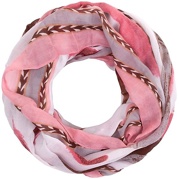 Faera Loop, Damen Schal gemalte Federn günstig online kaufen