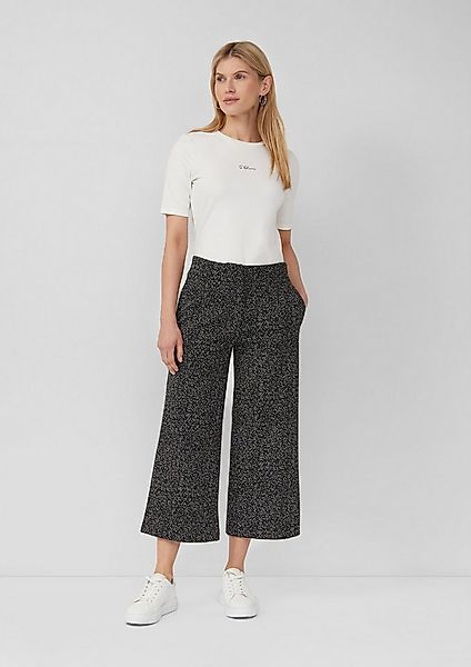 s.Oliver Culotte Hose Culotte aus Jersey mit Fischgratmuster günstig online kaufen