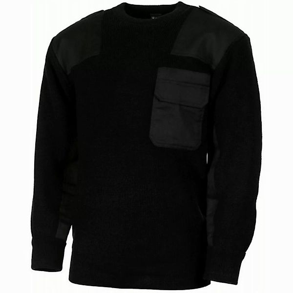 MFH Rundhalspullover Bundeswehr Pullover, mit Brusttasche, schwarz 56 günstig online kaufen