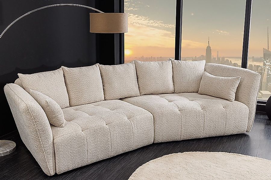 riess-ambiente Big-Sofa ROYAL 295cm champagnerbeige-Bouclé, Federkernpolste günstig online kaufen