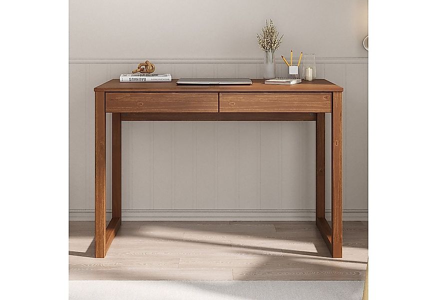 IDIMEX Schreibtisch NOAH, Bürotisch mit 2 Schubladen, Konsolentisch Kiefer günstig online kaufen