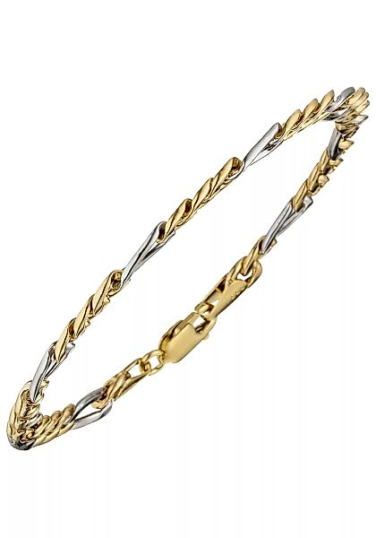 JOBO Goldarmband, Figaroarmband 333 Gold bicolor 19 cm günstig online kaufen
