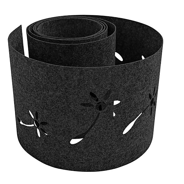 zaunzu Sichtschutz Design Vlies Dekor Pusteblume Einzelstreifen Schwarzgrau günstig online kaufen