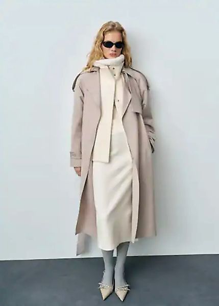 Oversized-Trenchcoat mit Gürtel günstig online kaufen