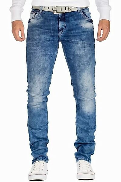 Cipo & Baxx Slim-fit-Jeans Casual Hose BA-CD533 Blau W38/L36 (1-tlg) mit lä günstig online kaufen