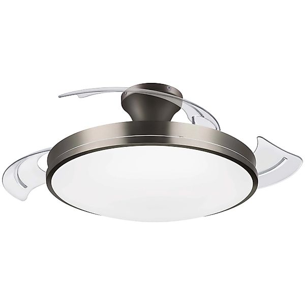 Philips LED-Deckenventilator Atlas, nickel, leise, CCT günstig online kaufen