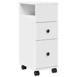 vidaXL Fächerschrank Badschrank Schmal mit Rollen günstig online kaufen
