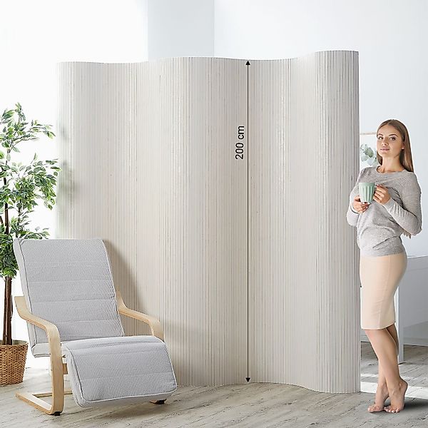 Homestyle4u Paravent Raumteiler Trennwand Bambus Sichtschutz günstig online kaufen