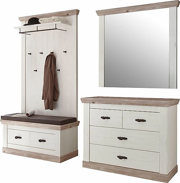 Home affaire Garderoben-Set "Florenz" 4 Stk. tlg. bestehend aus 1 Bank, 1 P günstig online kaufen