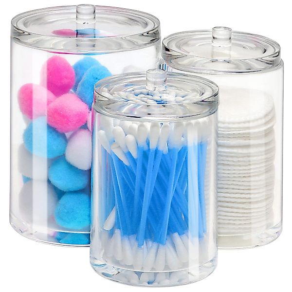 Kovira Wattestäbchenspender 3-in-1 Wattepads Kosmetik Aufbewahrungsbox günstig online kaufen