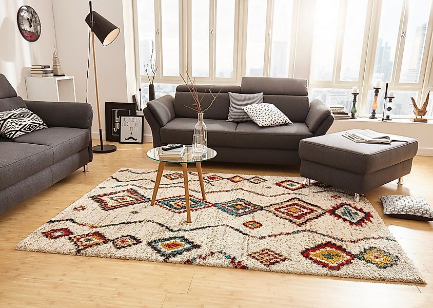 HANSE Home Hochflor-Teppich Geometric, rechteckig, Höhe: 30 mm, Shaggy, Flo günstig online kaufen